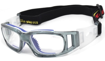 Sportski zaštitni okvir za naočare JH811 - providno sivo-plavi (veličina XL)